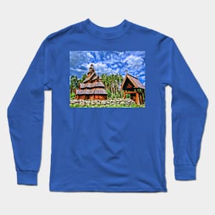 Gol stave church, Hallingdal, Norway Long Sleeve T-Shirt